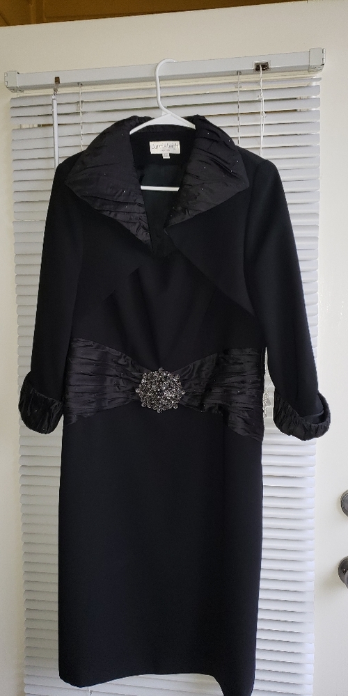 Detailed jacket and dress.  Elegant Evening